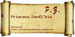 Prierava Zenóbia névjegykártya